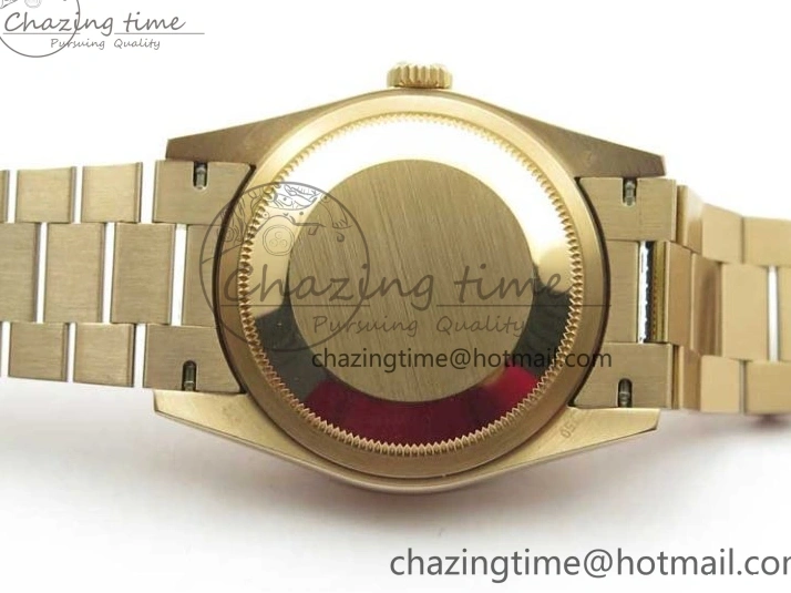 AAA Replica Watches on President A 2689 BP White ComfortFit Crystal Crystal Marker MOP RG Best Edition 128235 Dial Day-Date Bracelet RG 36mm 1218